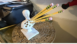 Julius Caesar stab-in-the-back pencil holder