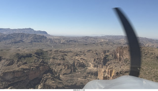 aerial - flight back from Grapevine to Mesa