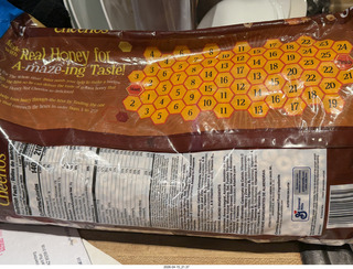 cereal bag with hexagon pattern