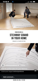 Facebook ad - Steinway Grand in your Home