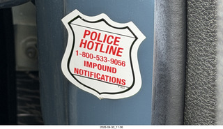 Avis rental car POLICE HOTLINE number