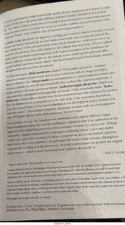 Philadelphia - Kimmel Center - Philadelphia Orchestrsa - Copeland Symphony No. 3 program