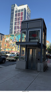 Philadelphia - elevator and mural
