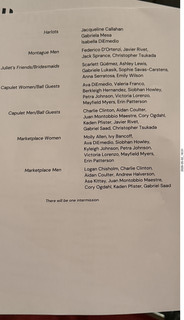 Philadelphia Ballet - Romeo and Juliet - program