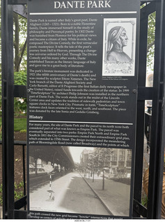 New York City - Dante Park sign