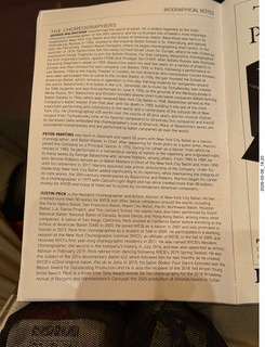 New York City Ballet - program