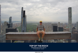 New York City - Top of the Rock - beam + Adam pictures