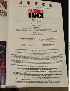 New York Cithy - Joyce Theater - Dave Parsons dance program