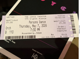 New York Cithy - Joyce Theater - Dave Parsons dance program