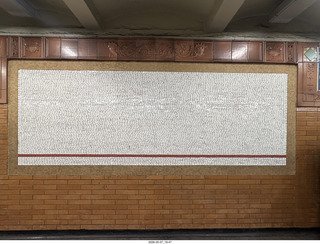 New York City - subway station - mural by Klein (the guy who did 15 all-white canvases)