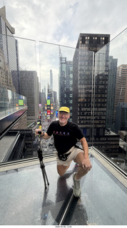 New York City - One Times Square glass floor + Adam