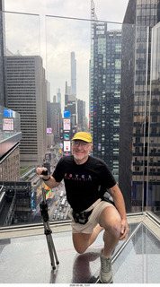 New York City - One Times Square glass floor + Adam