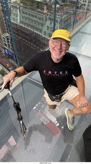 New York City - One Times Square glass floor + Adam