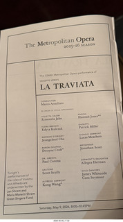 New York City Opera - La Traviata program