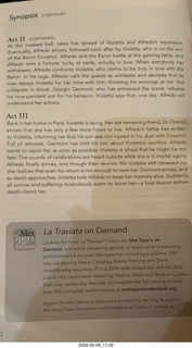 New York City Opera - La Traviata program
