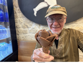 New York City - rose-petal ice cream cone + Adam