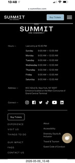 schedule for One Summit tour