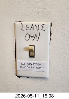 22 a2v. New York City - Shun Lee Chinese restaurant - funky light switch notes