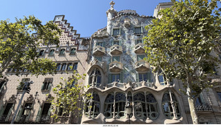 16 a2y. Spain - Barcelona - Casa Amatller designed by Gaudi's rival Josep Puig i Cadafalch, owned by chocolatier Antoni Amatller
