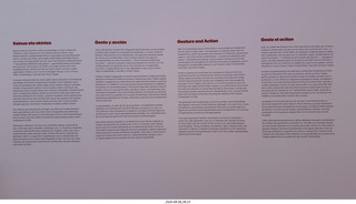 171 a2y. Spain - Bilbao - Guggenheim Museum - works from the collection sign