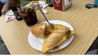 90 a2y. Spain - Bilbao wine tour - Bermeoko Udala - harbor meal