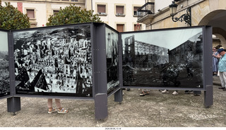 232 a2y. Spain - Bilbao wine tour - Gernika Lumo - display about the  bombing 1937 April 26