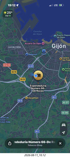 168 a2y. Spain - gijon map