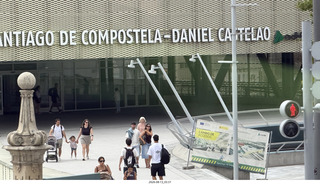 26 a2y. Spain - driving into Santiago de Compostela