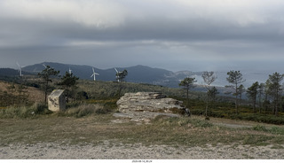 3 a2y. Spain - bus tour of north shore - beach with windmills