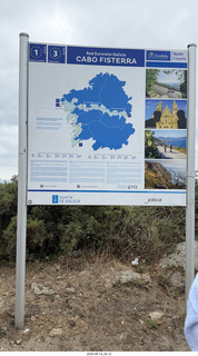 140 a2y. Spain - bus tour of north shore - Fisterra - the end of the world sign
