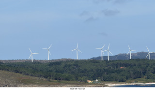 220 a2y. Spain - bus tour of north shore - windmills