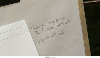 235 a2y. Spain - Astro Trails emergency number