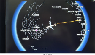 20 a2y. Madrid to Chicago (MAD-ORD)  flight map in progress