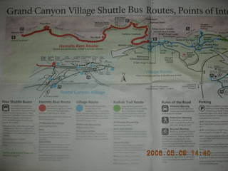 grand canyon newsletter -- shuttle bus routes (left)