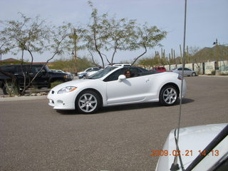 Nancy in her new convertable
