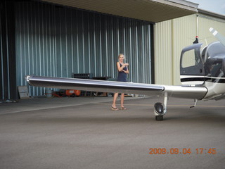 Blythe (BLH) fly-in - Kristina and N8483R (newly painted)