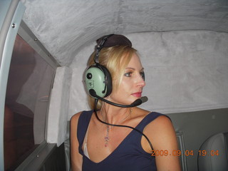 Blythe (BLH) fly-in - Kristina in new, plush back seat of N8483R